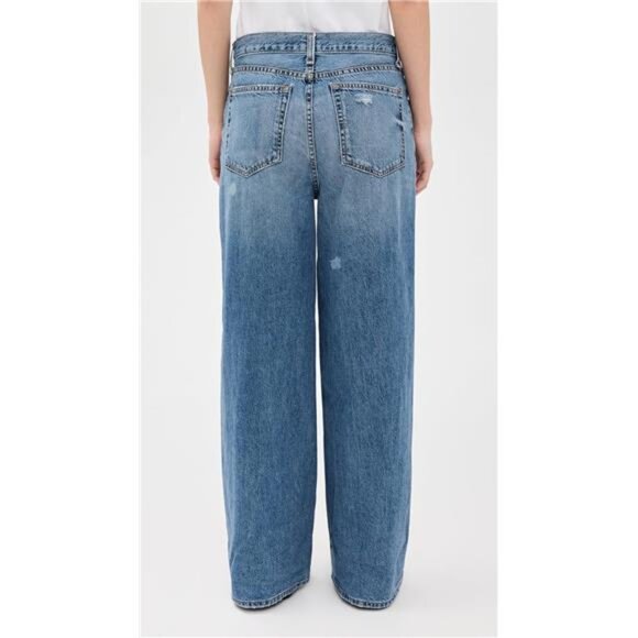 ASKK NY Carribean Jeans Venice High Wide Leg West Village Girl Off Duty Grunge - Picture 3 of 7